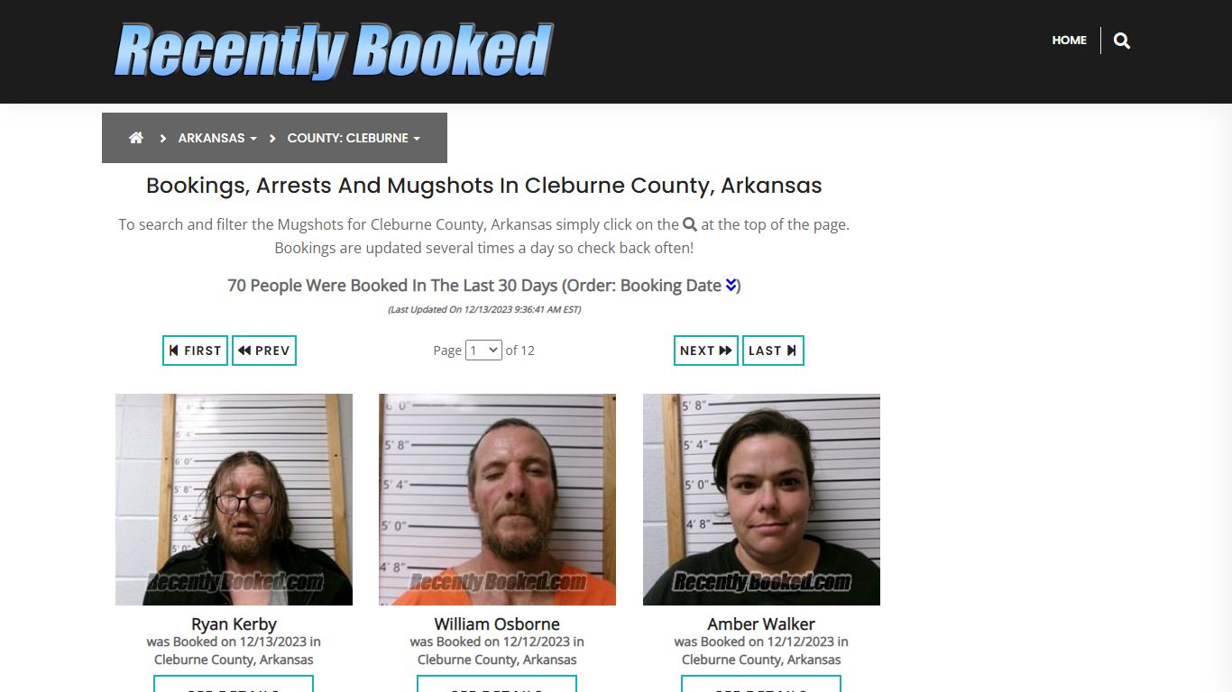 Bookings, Arrests and Mugshots in Cleburne County, Arkansas